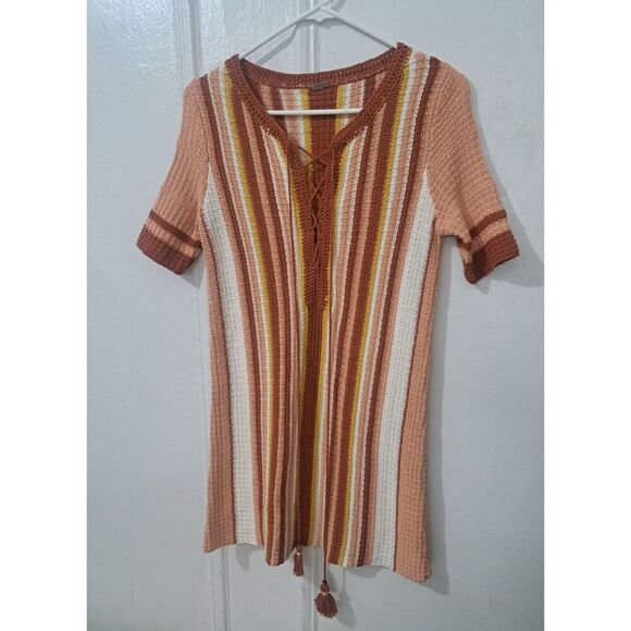 Flee People Womens Small Crochet Mini dress boho chic Coquette romantic - Picture 1 of 8